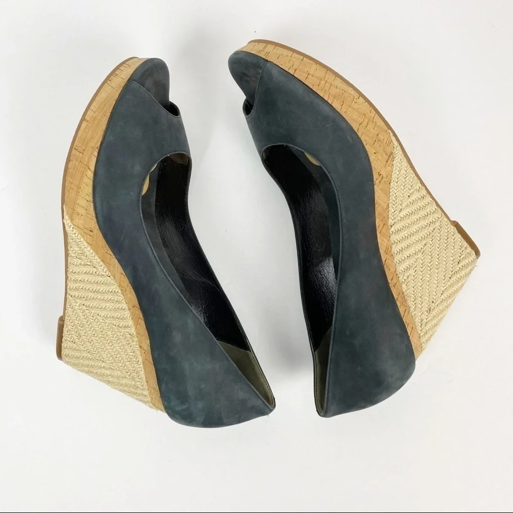 Cole Haan Nike Air Open Toe Suede Platform Sandals